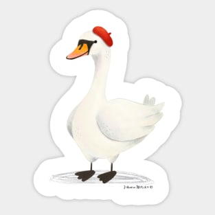 Swan Artist Sticker